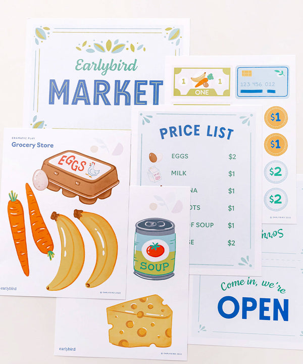 Grocery Store Dramatic Play Kit