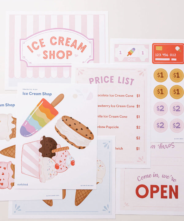 Ice Cream Shop Dramatic Play Kit